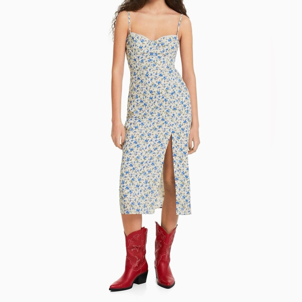 NWOT Bershka Floral Midi Dress Sz S